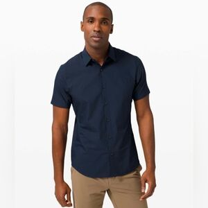 Lululemon Down to the Wire Slim Fit Short Sleeve Size XL in True Navy